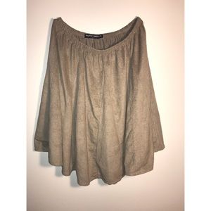 Brandy Melville Tan Felt Skirt